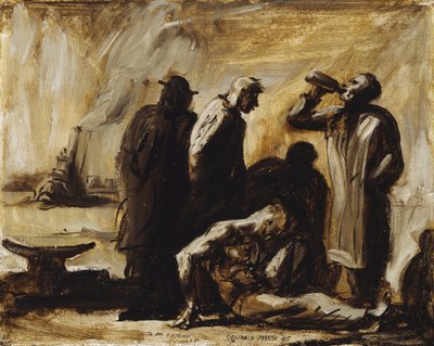 Pummeja New Yorkin laiturilla tekijältä Reginald Marsh