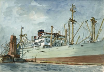 Höyryrahtialus ja hinaaja tekijältä Reginald Marsh