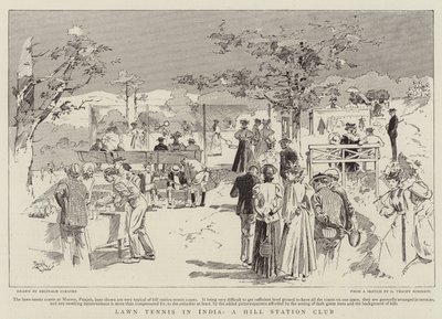 Lawn Tennis Intiassa, Hill Station Club (kaiverrus) (kaiverrus) tekijältä Reginald Thomas Cleaver