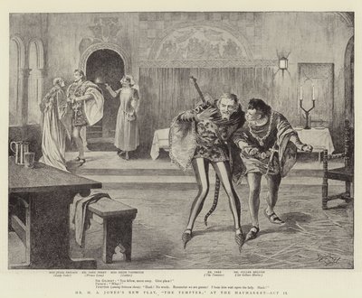 H. A. Jonesin uusi näytelmä "The Tempter" Haymarketissa, II näytös (litografia). tekijältä Reginald Thomas Cleaver