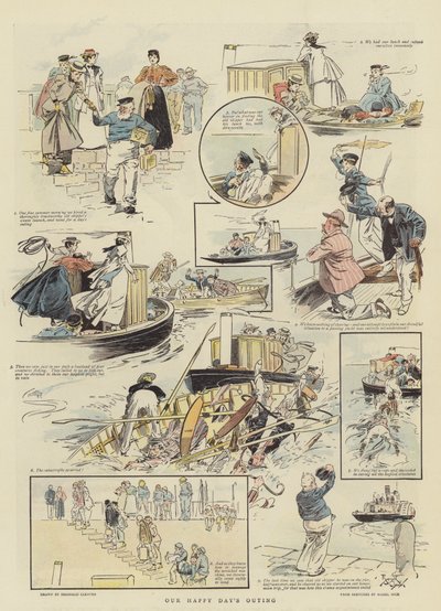 Onnellisen päivän retki (chromolitho) tekijältä Reginald Thomas Cleaver