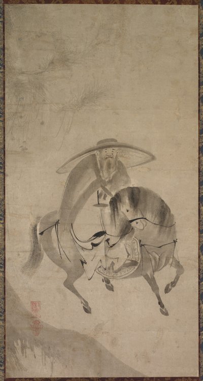 Su Dongpo ratsastaa aasilla, 1500-luvun lopusta 1600-luvun alkuun. tekijältä Reietsu