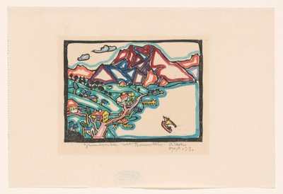 Gmünder See Traunsteinin kanssa (alkuperäinen nimi esineessä) tekijältä Reijer Stolk (signed by artist)