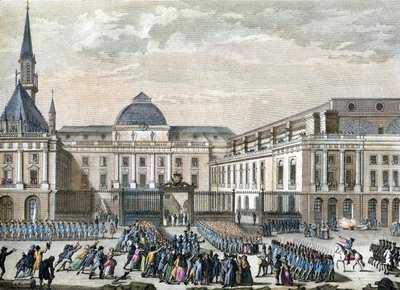 Bailly Pariisin parlamentissa. 1794-1804 (kaiverrus). tekijältä Reiner Vinkeles