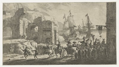 Naamiaiset satamassa tekijältä Reinier Nooms (attributed to)