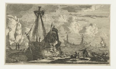 Vaixell de vela desmantellat Quelque navires (títol de la sèrie) Alguns velers (títol de la sèrie) acaben tekijältä Reinier Nooms