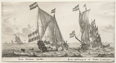 Amsterdamin laivat: Dutch Admiralty Yacht. Vartijan laiva. tekijältä Reinier Nooms