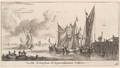 a"Tocht Schuiten" tai Spaarndam-kalastusveneet tekijältä Reinier Nooms, called Zeeman