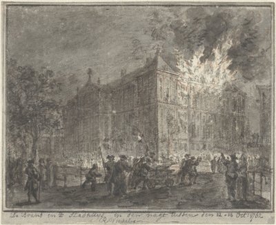 Tuli Amsterdamin kaupungintalossa, 1762 tekijältä Reinier Vinkeles (I)