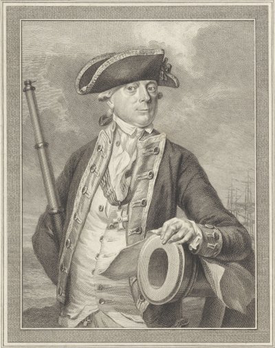 Amiraali Jan Hendrik van Kinsbergen 1735-1819, Dogger Bankin kreivi, 1781 tekijältä Reinier Vinkeles