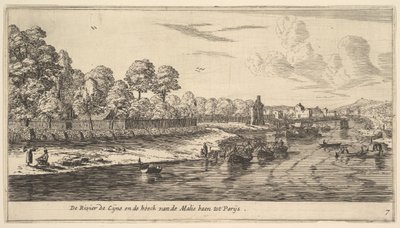 Seine-joki ostoskeskuksen mutkassa, 1600-luku. tekijältä Reinier Zeeman