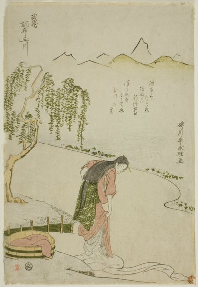Chofu Jalokivijoki Musashin maakunnassa (Musashi Chofu no Tamagawa), nimettömästä Six Jewel Riversin sarjasta tekijältä Chōkyōsai Eiri