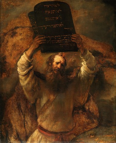 Mooses ja lain taulut tekijältä Rembrandt