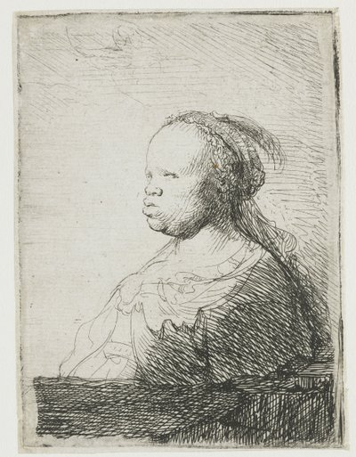 Afrikkalainen nainen, 1628-32 tekijältä Rembrandt van Rijn