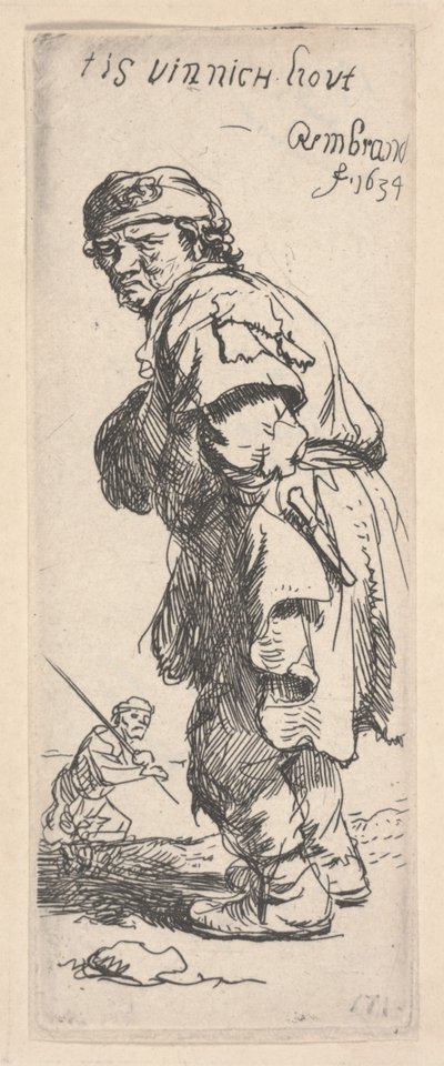 Kerjäläinen puhuu tekijältä Rembrandt van Rijn
