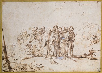 Kristus ja kanaanilainen nainen tekijältä Rembrandt van Rijn