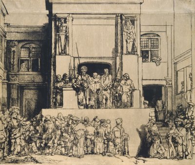 Kristus esitteli ihmisille: pitkänomainen levy tekijältä Rembrandt van Rijn