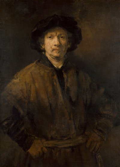 Rembrandt van Rhijnin (1606-1669) maalaus "Suuri omamuotokuva" (suuri omakuva) 1652 Art History Museum, Wien tekijältä Rembrandt van Rijn