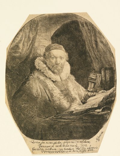 Jan Uytenbogaert, saarnaaja tekijältä Rembrandt van Rijn