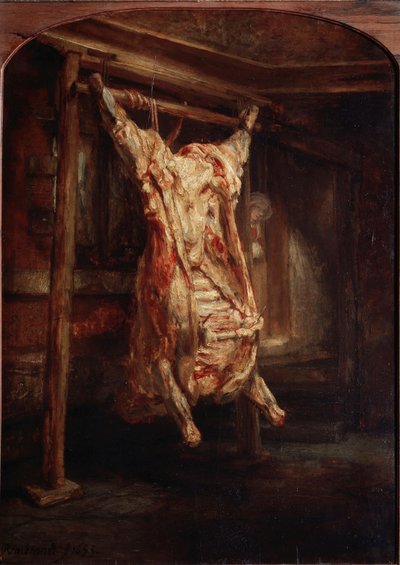 Le boeuf barche Rembrandt Harmenszoon van Rijnin (1606-1669) maalaus 1655 Dim. 94x59 cm Pariisi, Musée du Louvre tekijältä Rembrandt van Rijn