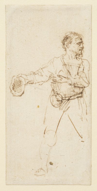 Mies seisomassa, noin 1634 tekijältä Rembrandt van Rijn