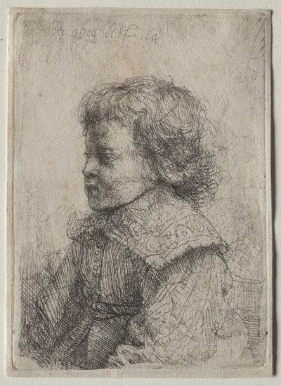Pojan muotokuva profiilissa tekijältä Rembrandt Harmensz. van Rijn