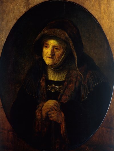 Profeetta Hanna (taiteilijan äiti) tekijältä Rembrandt Harmensz. van Rijn