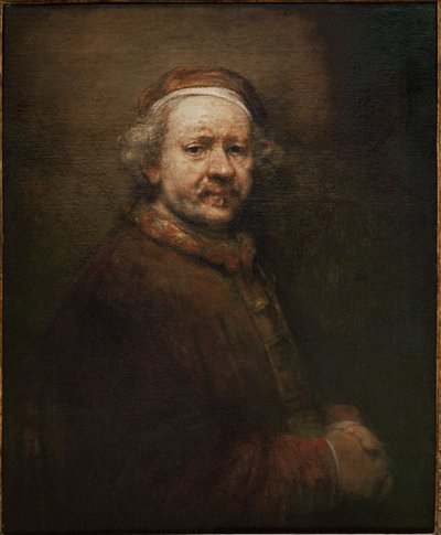 Rembrandt, omakuva 63-vuotiaana (öljy kankaalle). tekijältä Rembrandt Harmensz. van Rijn