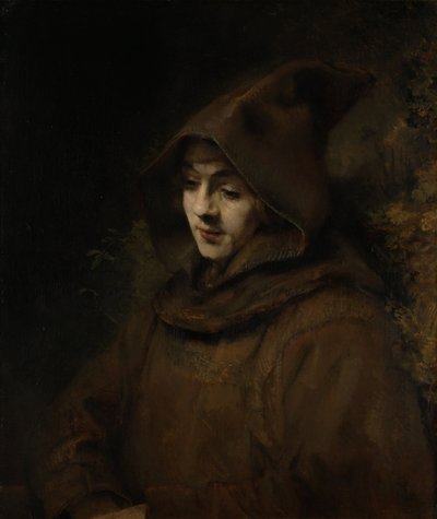 Rembrandtin poika Titus munkin tapana tekijältä Rembrandt van Rijn