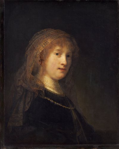 Saskia van Uylenburgh, n. 1634-1640 (öljy paneelissa) tekijältä Rembrandt van Rijn
