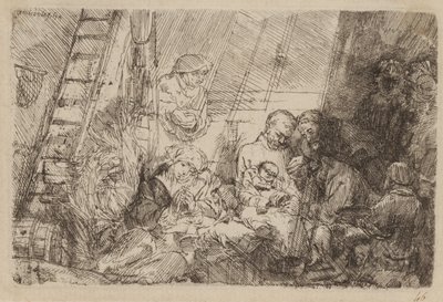 Ympärileikkaus tallissa tekijältä Rembrandt van Rijn