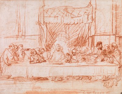 Viimeinen ehtoollinen Leonardo da Vincin jälkeen tekijältä Rembrandt van Rijn