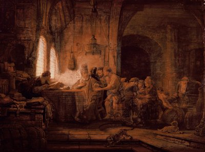 Vertaus työläisistä viinitarhassa tekijältä Rembrandt van Rijn