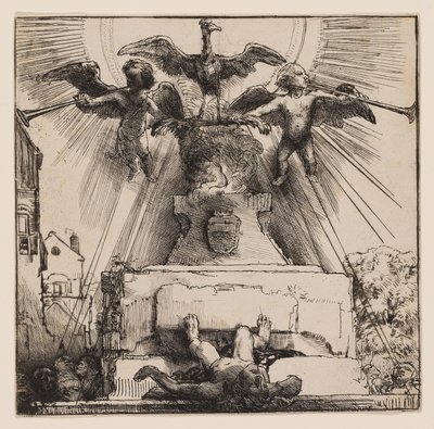 A Fênix ou A Estátua Derrubadafinlandês tekijältä Rembrandt Harmensz. van Rijn