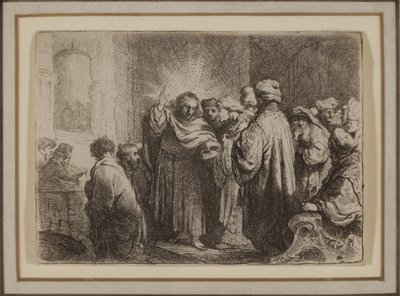 The Tribute Money, n. 1635 (etsaus) tekijältä Rembrandt van Rijn