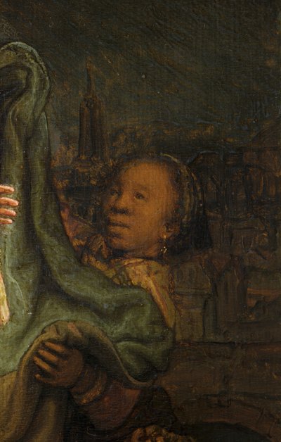 Vierailu, yksityiskohta tekijältä Rembrandt van Rijn