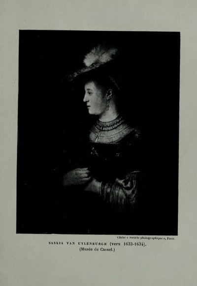 Saskia punaisessa hatussa tekijältä Rembrandt van Rijn