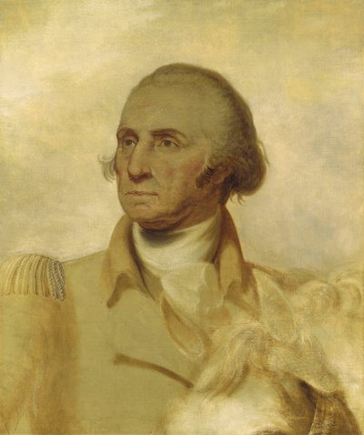 Luonnos George Washingtonin muotokuvalle tekijältä Rembrandt Peale