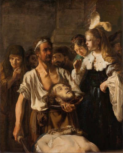 Salome saa Johannes Kastajan pään tekijältä Rembrandt van Rijn (circle of)