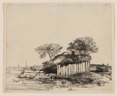 Mökki Valkoinen Paling tekijältä Rembrandt van Rijn
