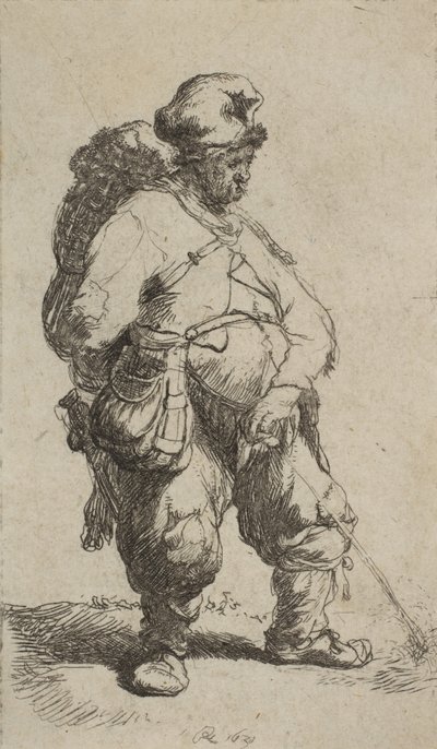 Mies tekee vettä, 1630, 1630. tekijältä Rembrandt van Rijn