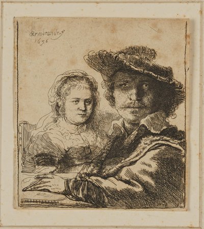 Maalari ja hänen vaimonsa tekijältä Rembrandt van Rijn