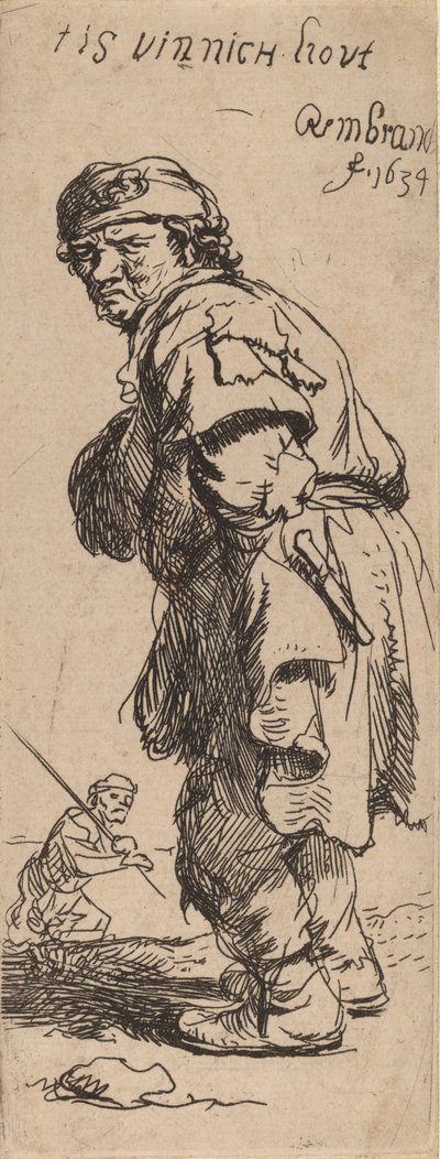 Talonpoika huutaa: tis vinnich kout Kylmää on, 1634. tekijältä Rembrandt van Rijn
