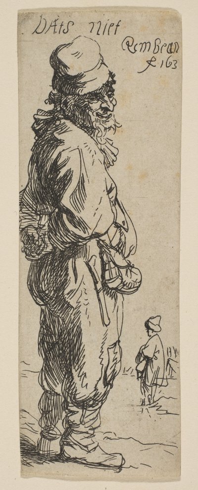 Talonpojan vastaus: Ei, 1634. tekijältä Rembrandt van Rijn