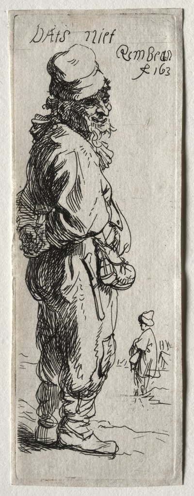 Talonpojan vastaus: ei se mitään, luultavasti 1634. tekijältä Rembrandt van Rijn