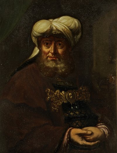 Rabbi (kuningas Uzziah sairastanut lepraa), n. 1764-85 tekijältä Rembrandt van Rijn