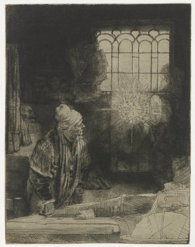 Tiedemies tutkimuksessaan Tutkija tutkimuksessaan tekijältä Rembrandt van Rijn