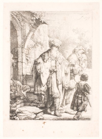 Abraham ajoi ulos Hagarin ja Ismaelin tekijältä Rembrandt van Rijn