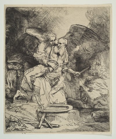 Abrahamin uhri, 1655. tekijältä Rembrandt van Rijn