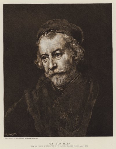 Vanha mies tekijältä Rembrandt van Rijn